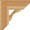 Ekena Millwork Merced Slat Rough Sawn Bracket w/ Offset Brace, Western Red Cedar, 8"W x 20"D x 20"H BKT0806X20X20MRC06RWR - alternate 3
